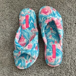 Lilly Pulitzer Printed Velour Terry Slippers